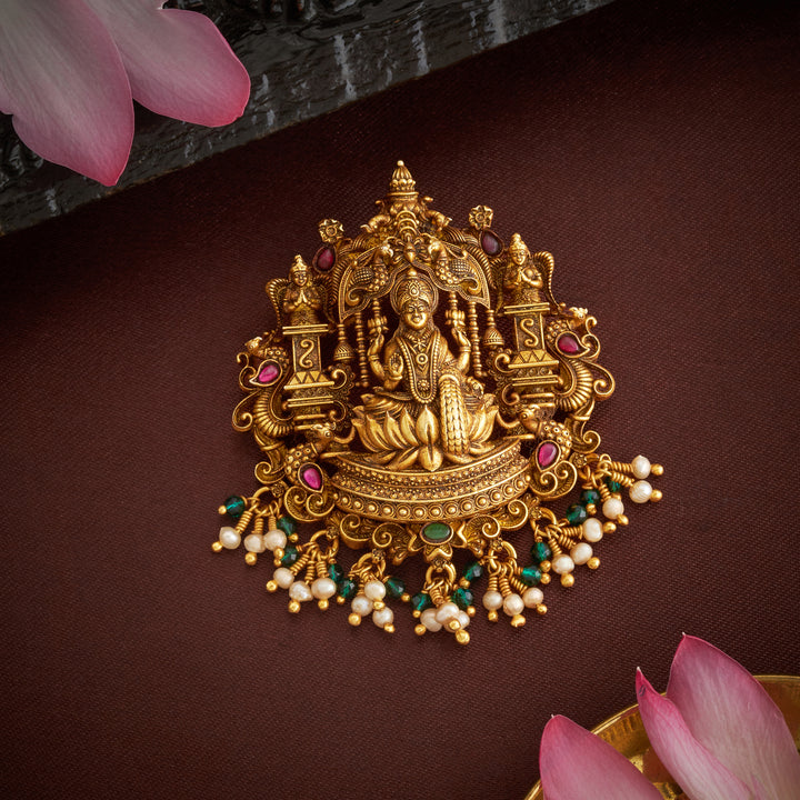 Hemamalini Mor Temple Pendant