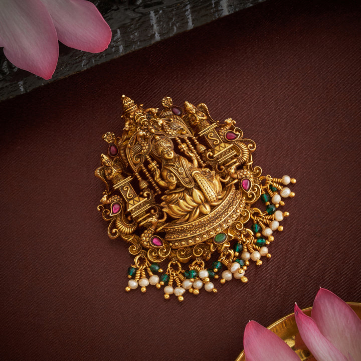 Hemamalini Mor Temple Pendant