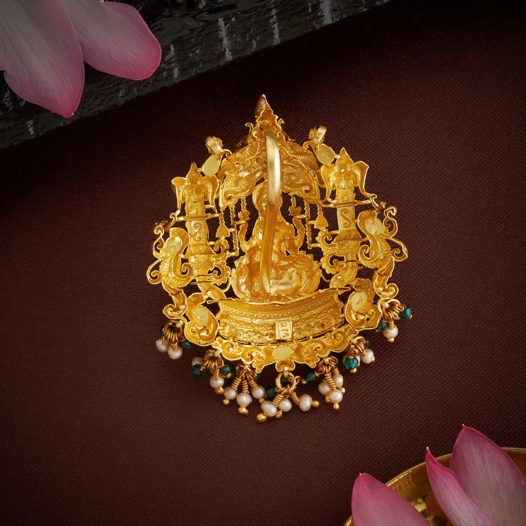 Hemamalini Mor Temple Pendant
