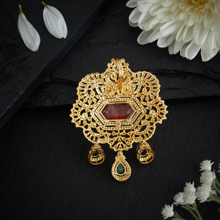 Plume Pear Fall CZ Pendant