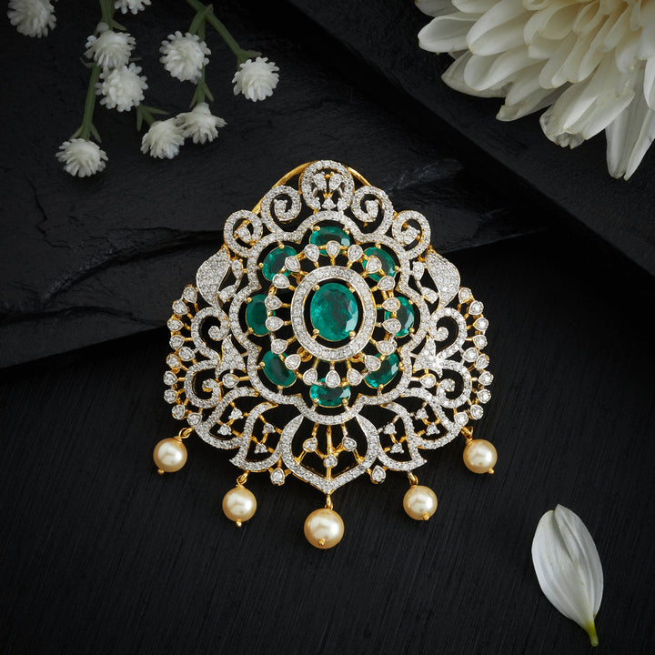 Ovalisse-Floral CZ Pendant