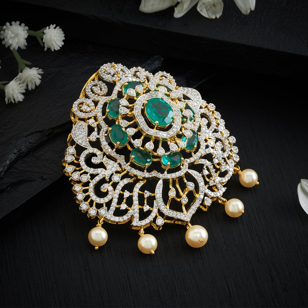 Ovalisse-Floral CZ Pendant