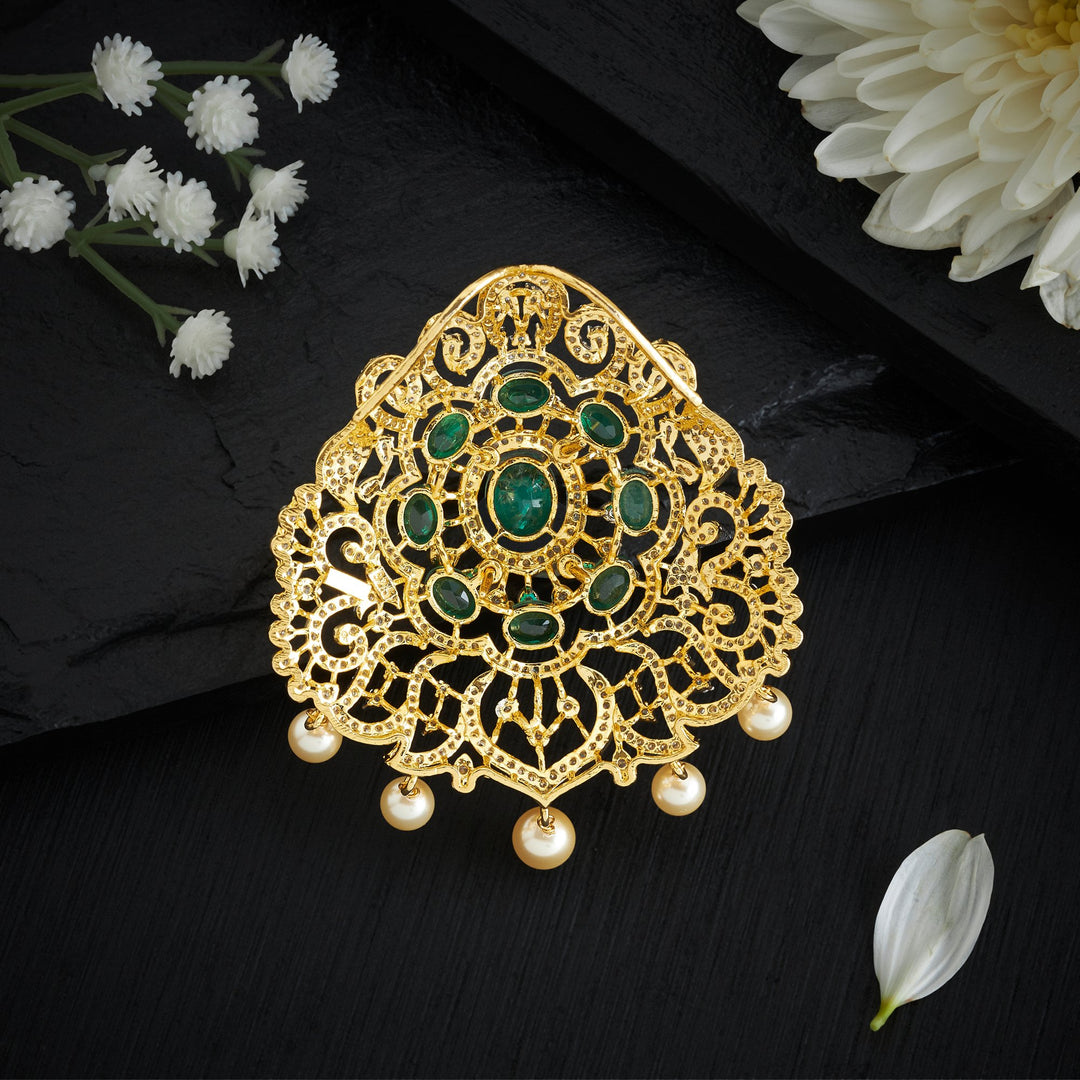 Ovalisse-Floral CZ Pendant