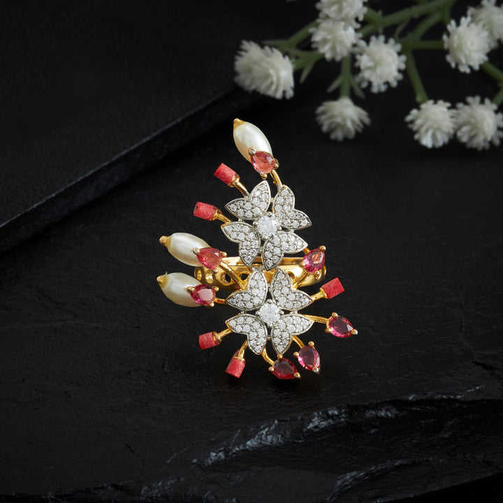 Floralira Adjustable CZ Ring