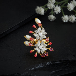 Floralira Adjustable CZ Ring