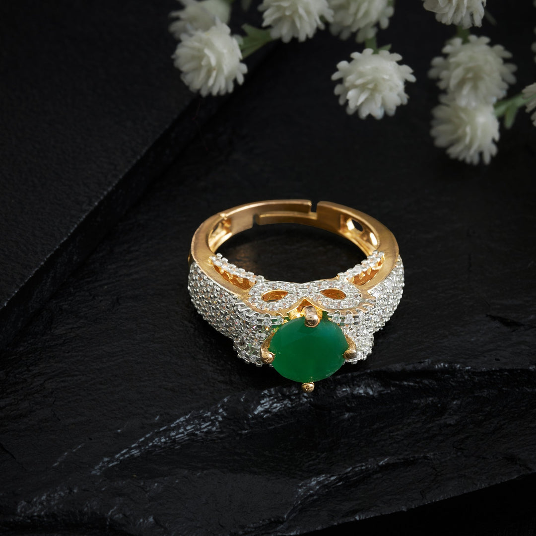 Bow Gleam Adjustable CZ Ring