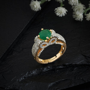 Bow Gleam Adjustable CZ Ring