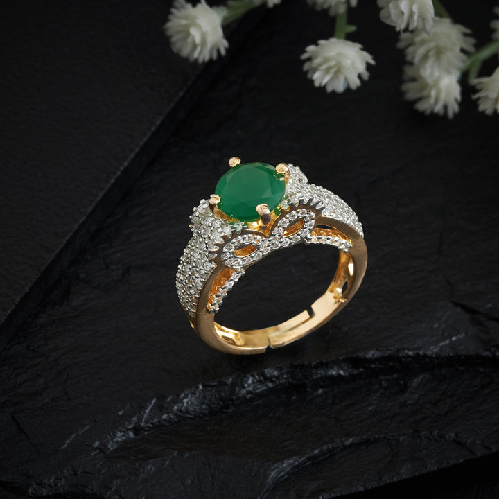 Bow Gleam Adjustable CZ Ring