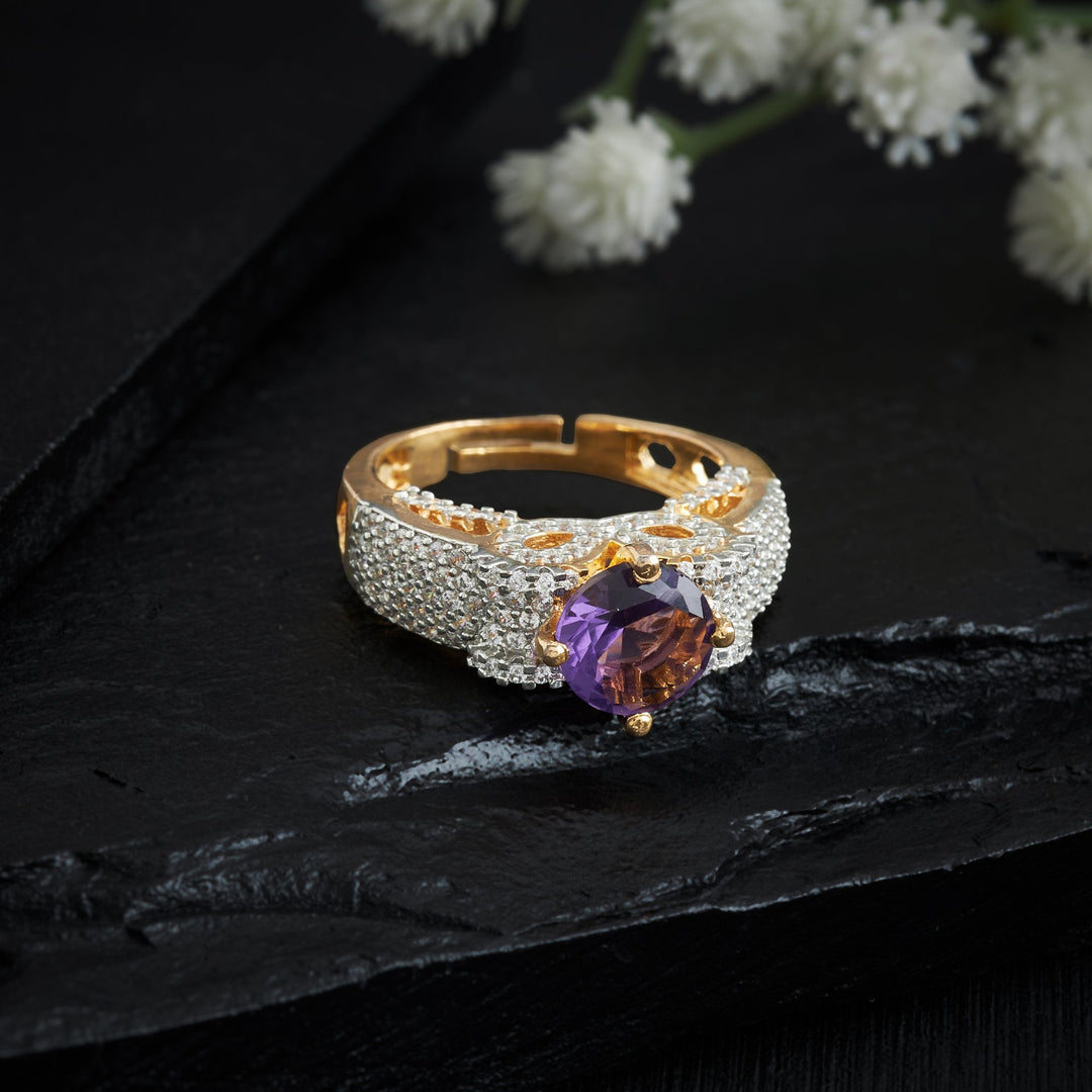 Bow Gleam Adjustable CZ Ring