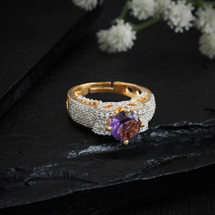 Bow Gleam Adjustable CZ Ring