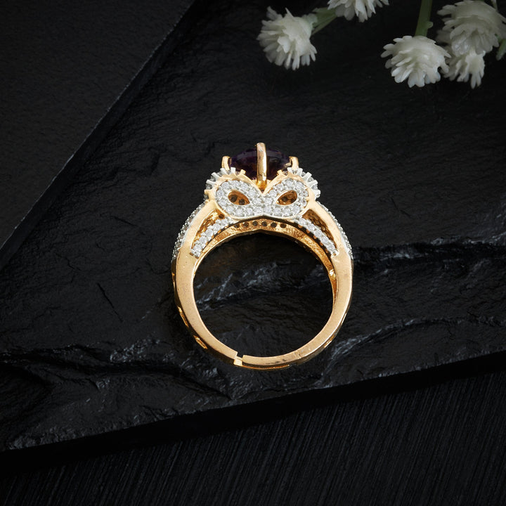Bow Gleam Adjustable CZ Ring