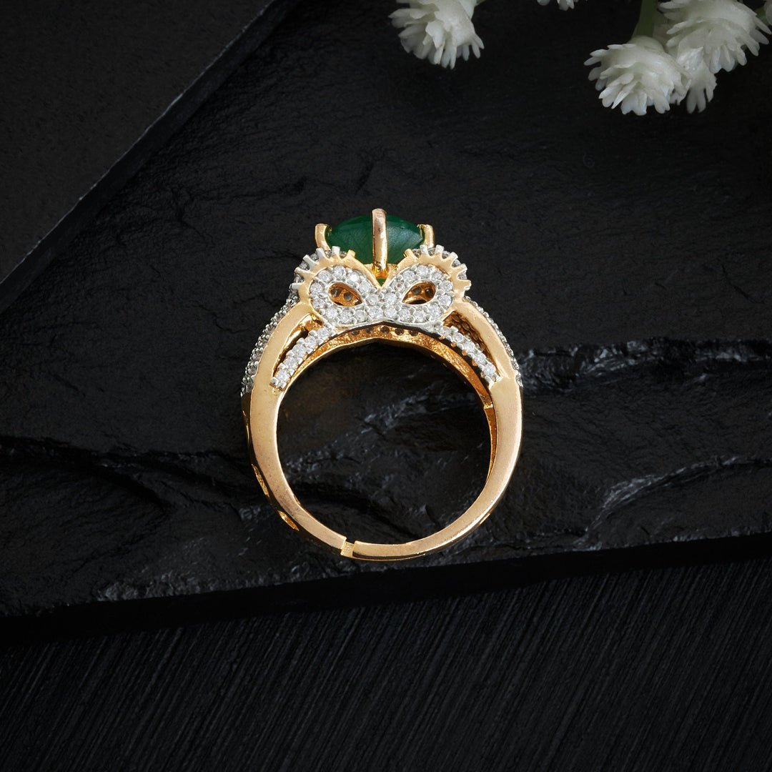 Bow Gleam Adjustable CZ Ring