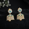 Plume-Pearl Drop CZ Jhumki