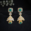 Green-Pear Drop CZ Jhumki