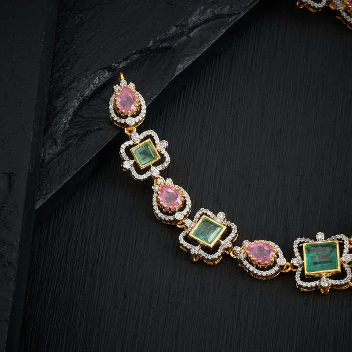Blush-Pear CZ Necklace Set