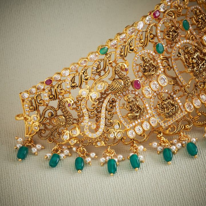 Plume-Lakshmi Temple Choker Set