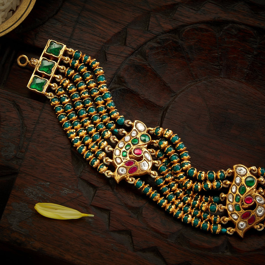 Maragatha Reversable Kundan Choker