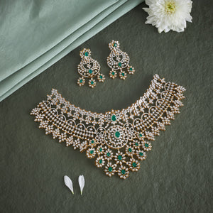 Floraa-Verdure CZ Choker Set