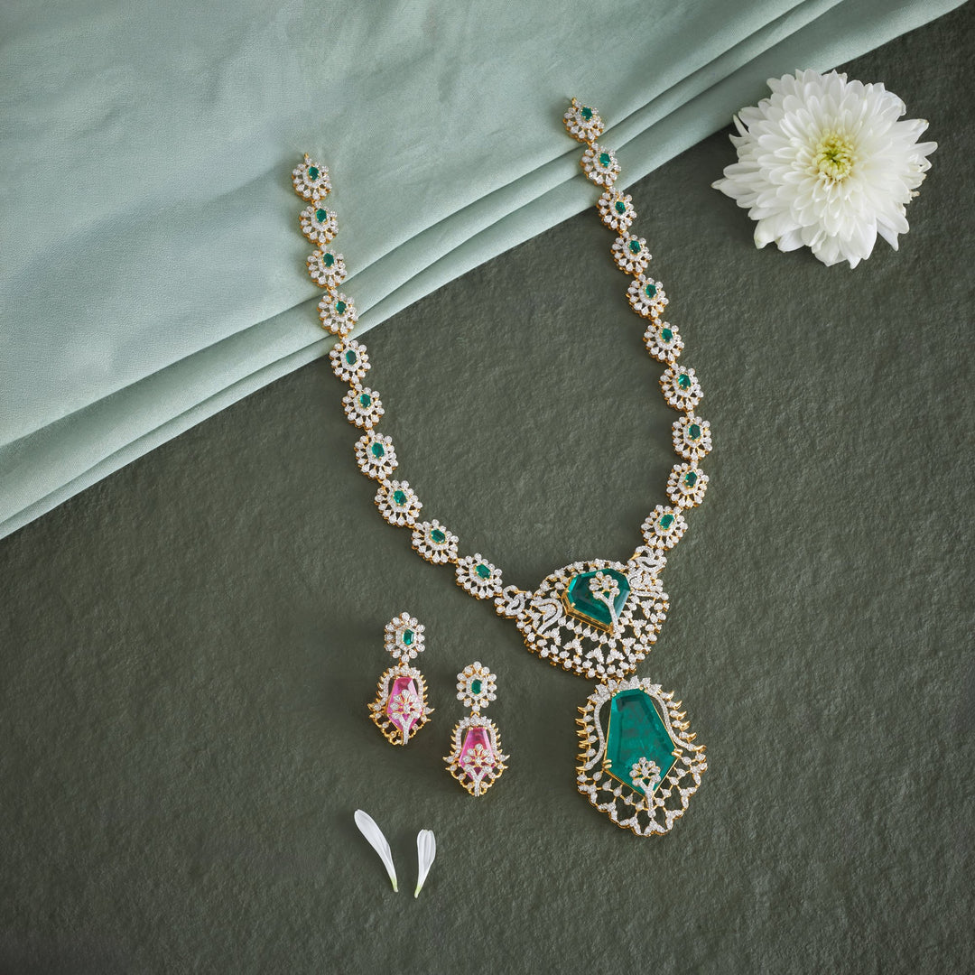 Florazura CZ Necklace Set