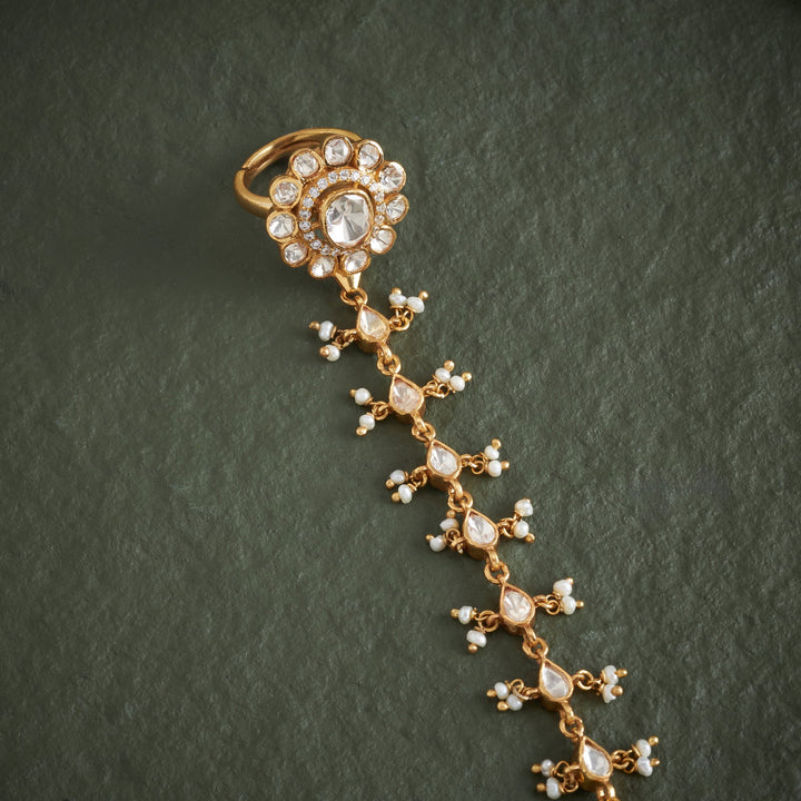 Pearl & Elara Moissanite Haath Phool