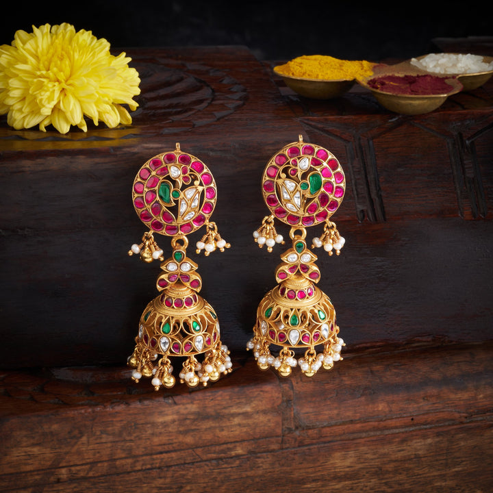 Mohini Mayur Kundan Jhumki