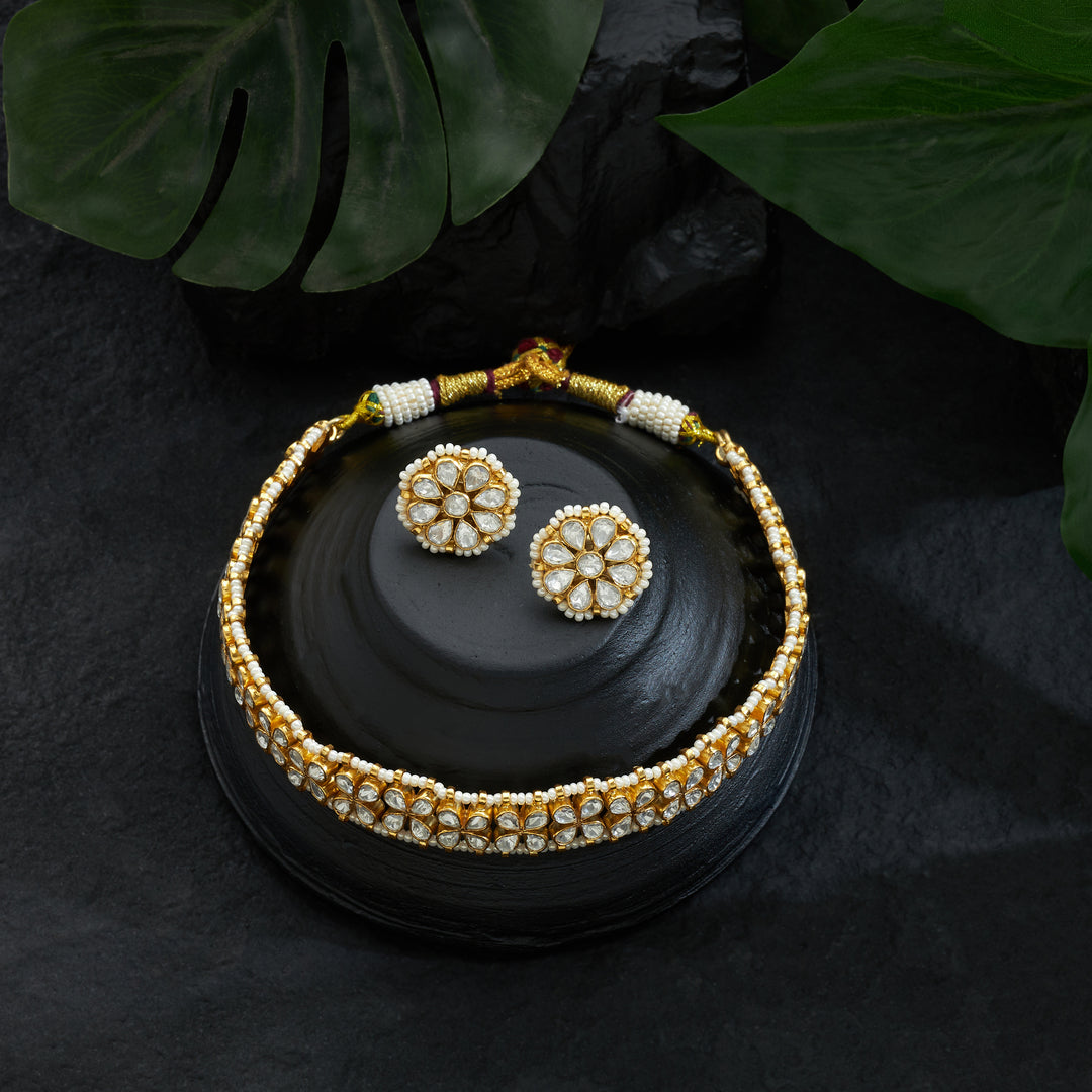Pearlesque Polki Choker Set