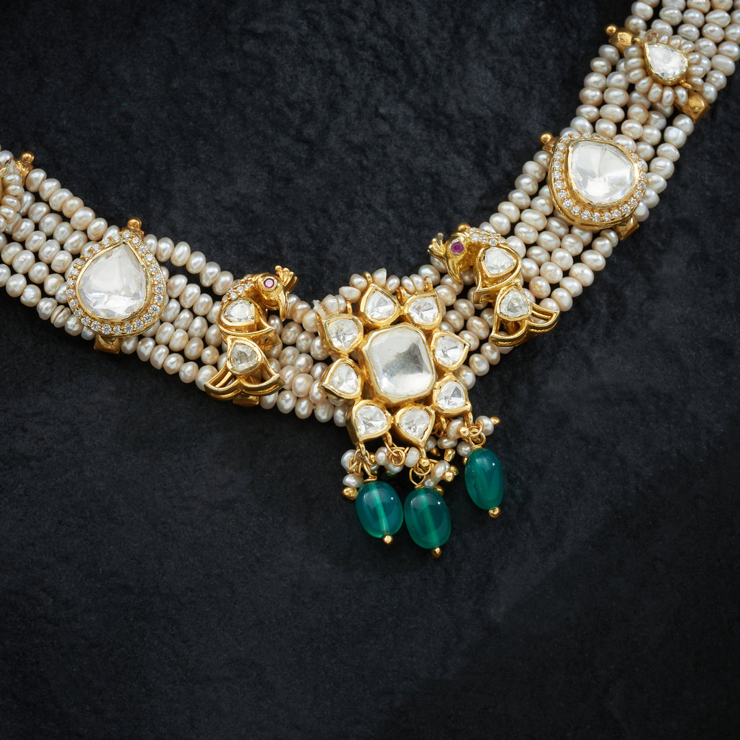 Pearlora Moire Choker