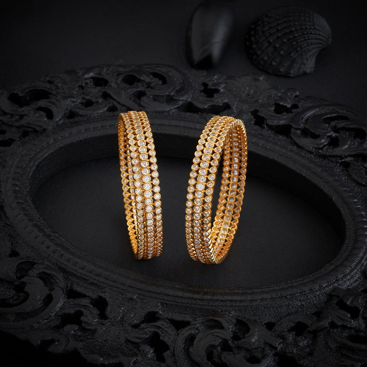 Crystal Line Stone Bangles