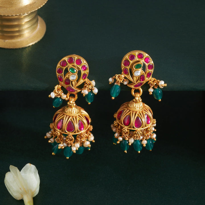 Neelrekha Kundan Jhumki