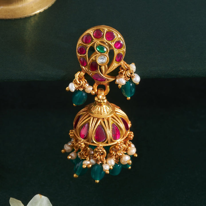 Neelrekha Kundan Jhumki