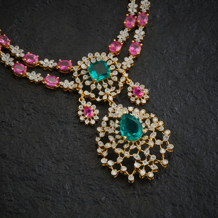 Rose Garden Spark CZ Necklace Set