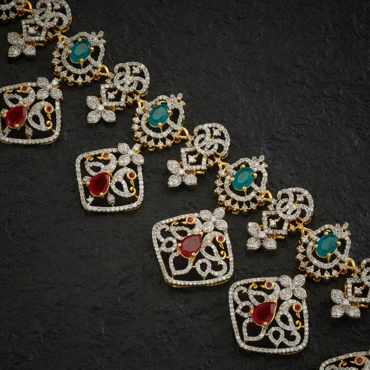 Zivara Peacock CZ Necklace Set