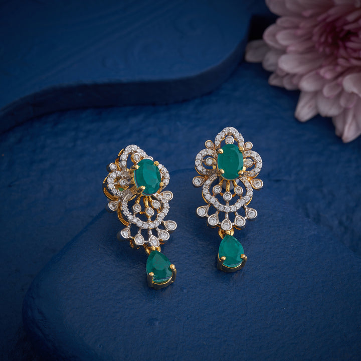 Viridian Bloom Danglers