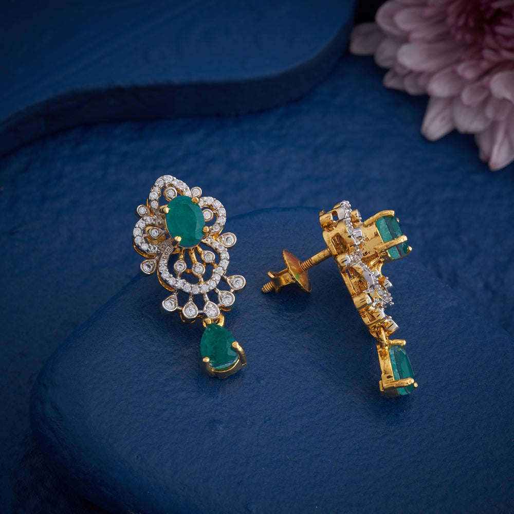Viridian Bloom Danglers