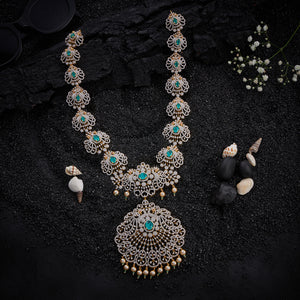 CZ Floral Haar Necklace