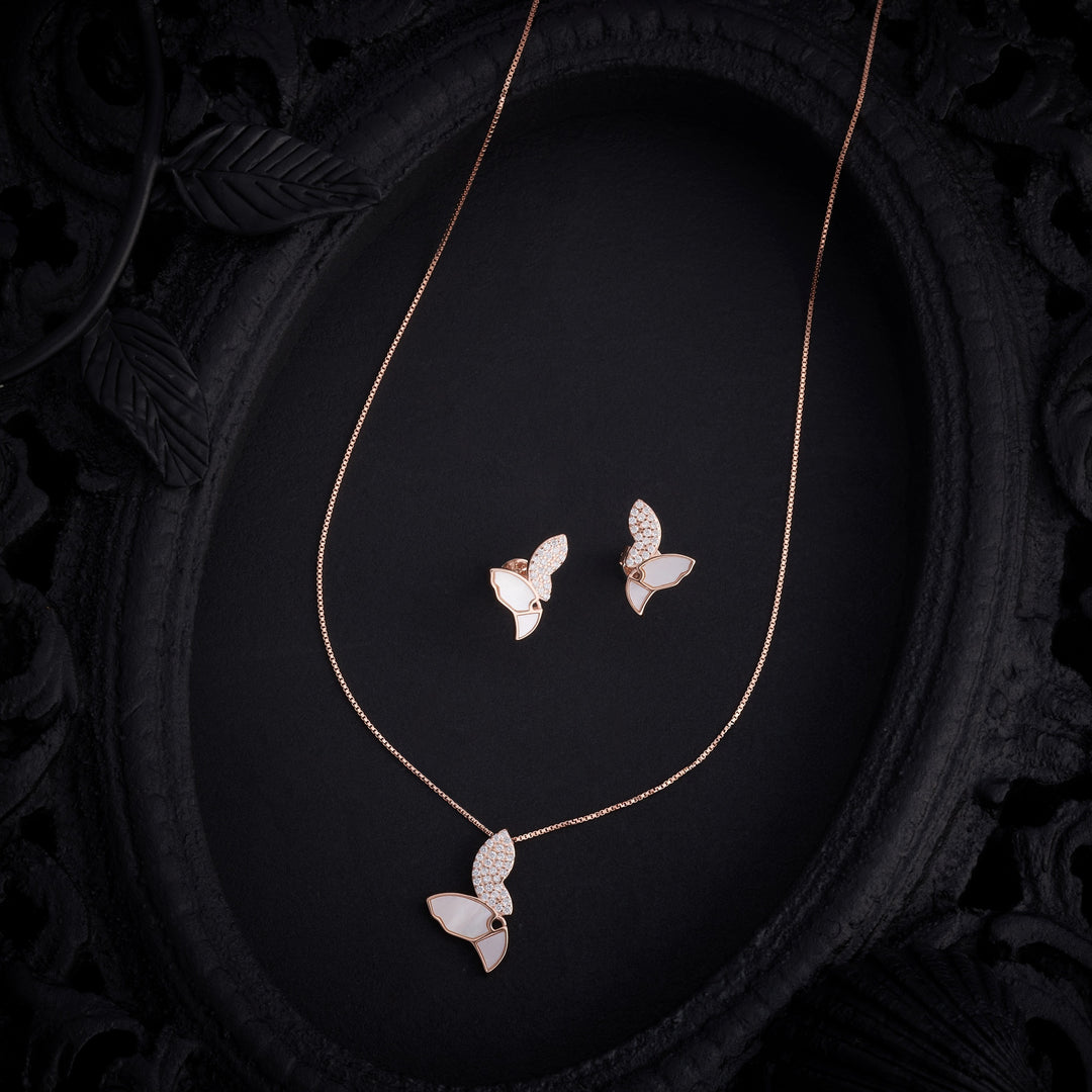 Butterfly Chain Pendant Set