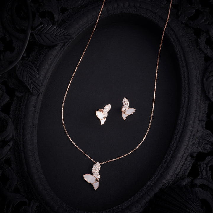 Butterfly Chain Pendant Set
