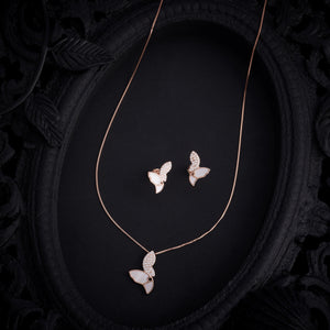 Butterfly Chain Pendant Set