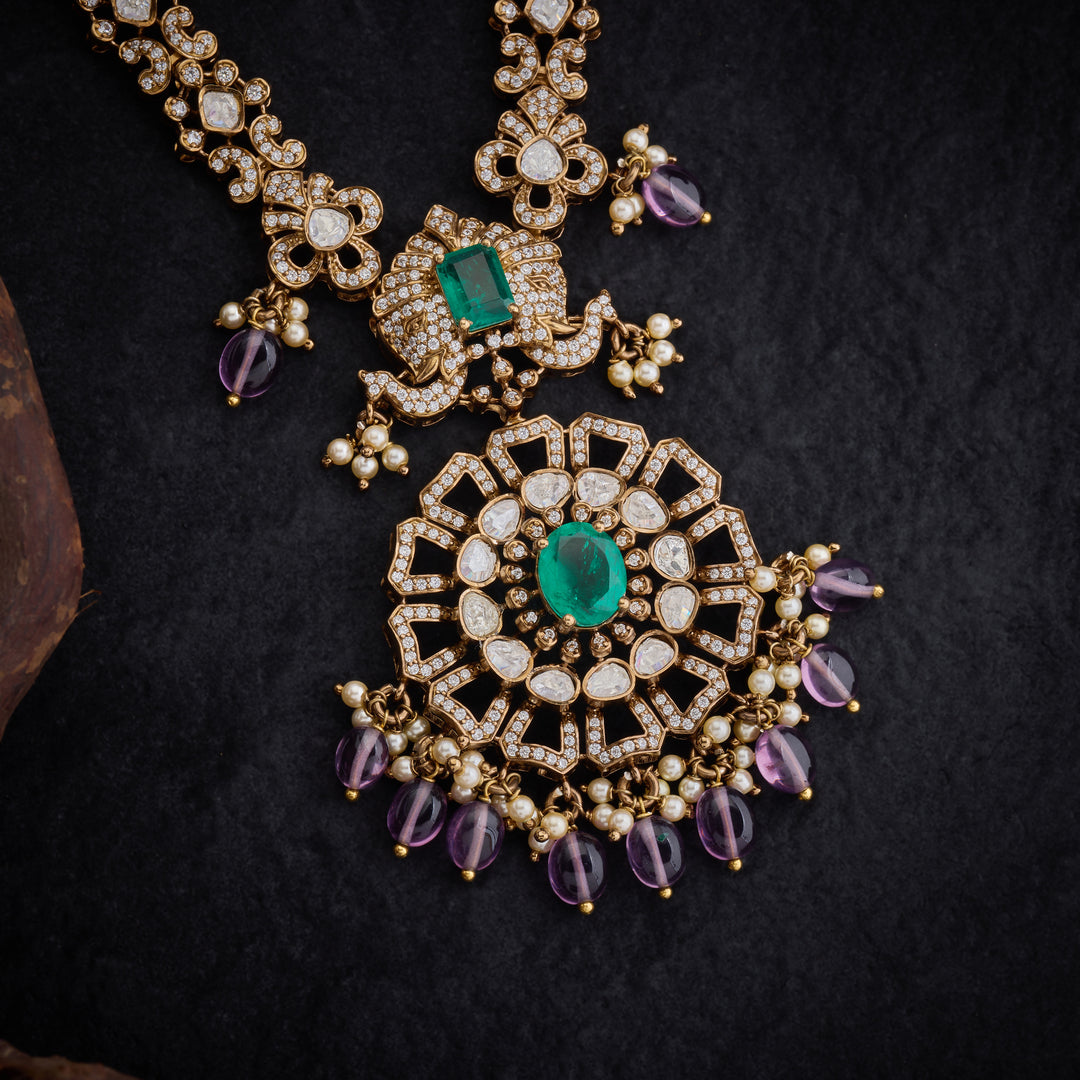 Elephant Victorian Necklace Set