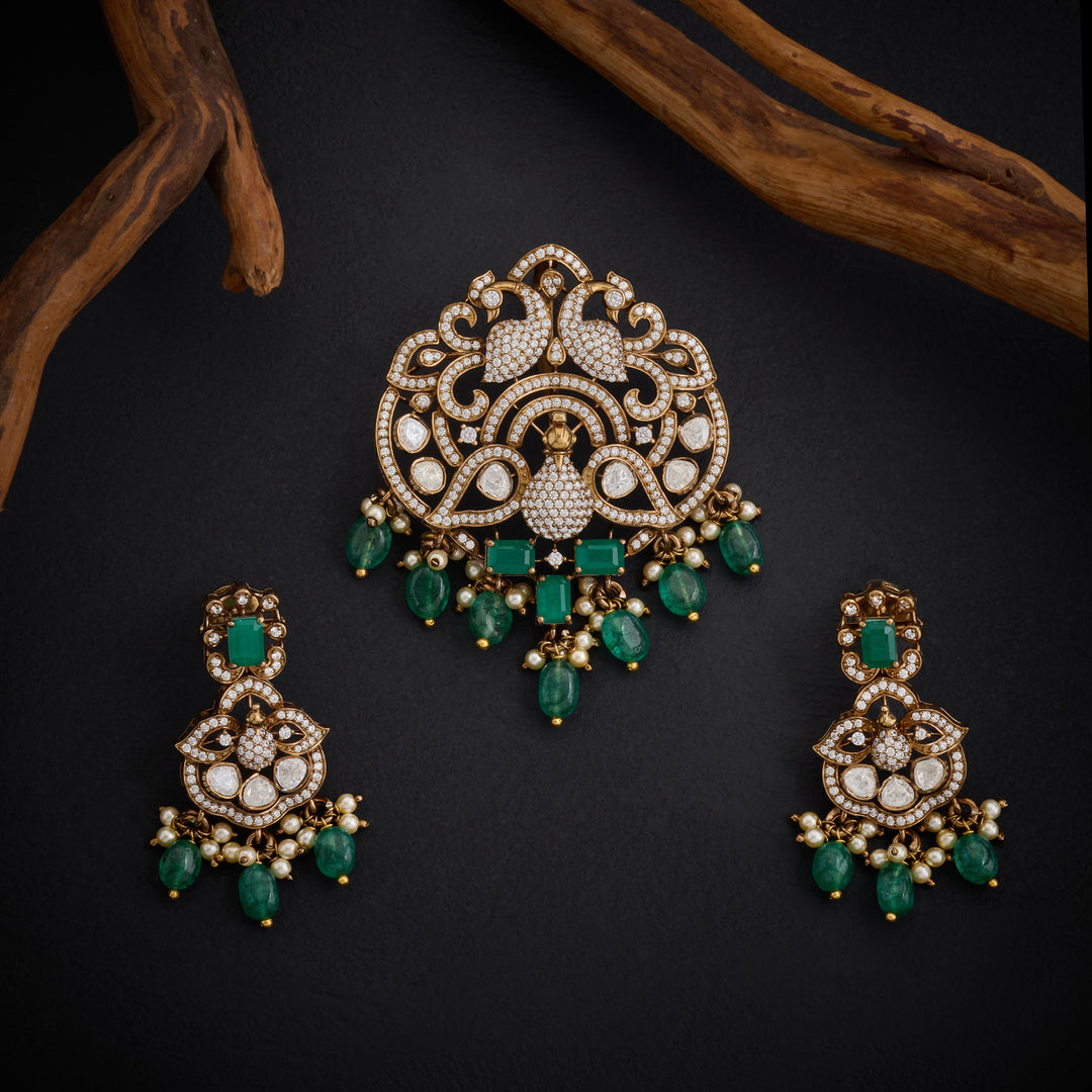 Plume Victorian Pendant Set