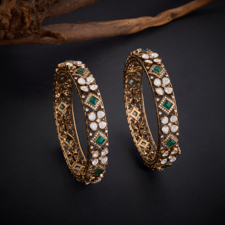 Green Halo Victorian Bangles