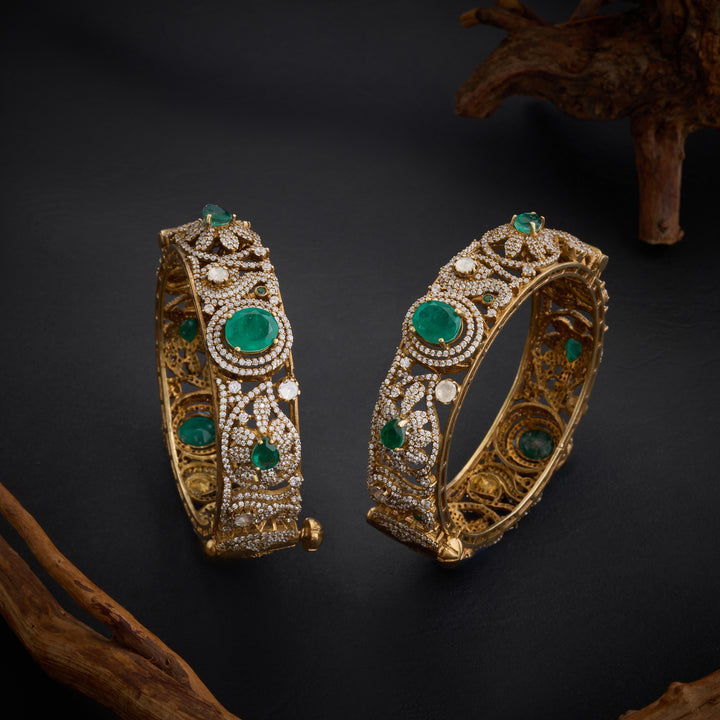 Green-Swan Victorian Bangles