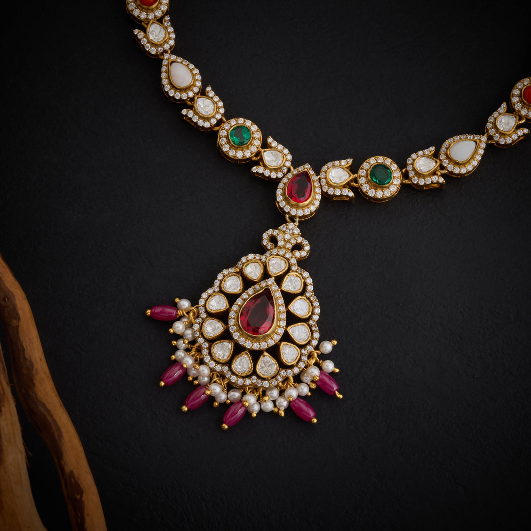 Pear Dazzle Victorian Necklace