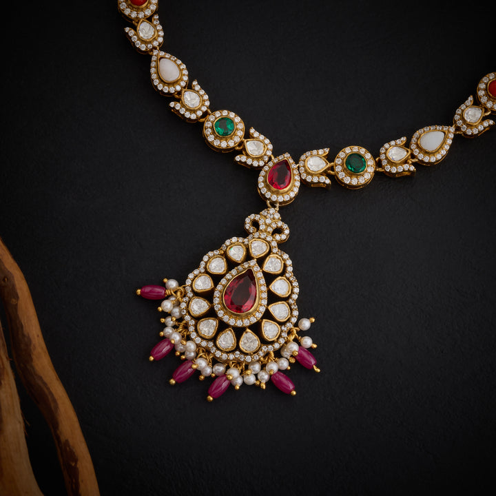 Pear Dazzle Victorian Necklace