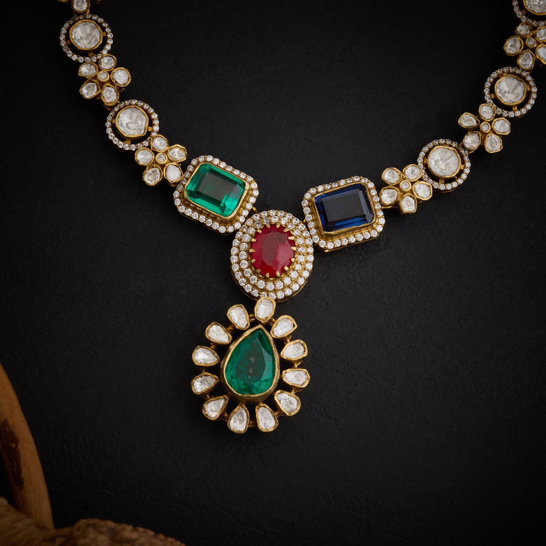 Trio-Gem Victorian Necklace
