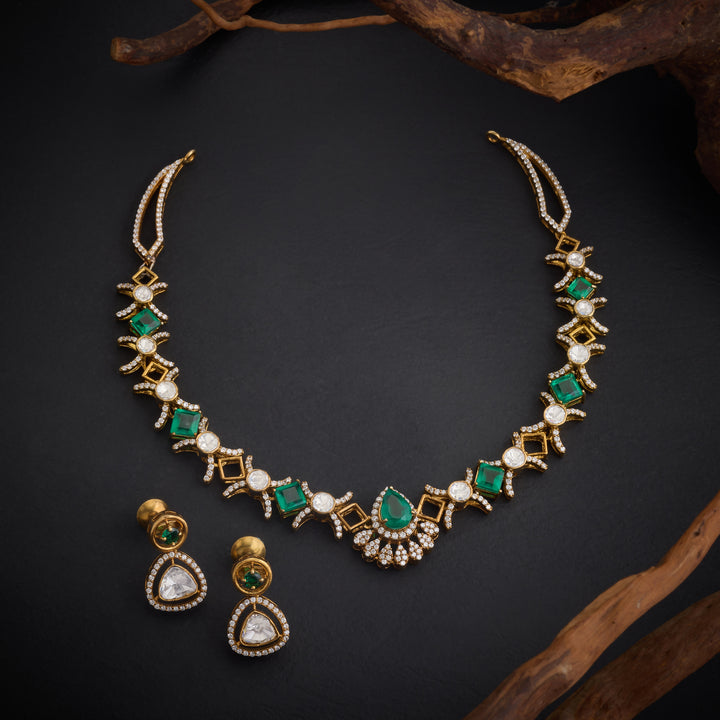 Ivory & Jade Victorian Necklace Set