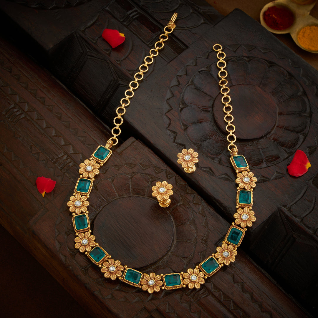 Fern & Emerald Necklace Set