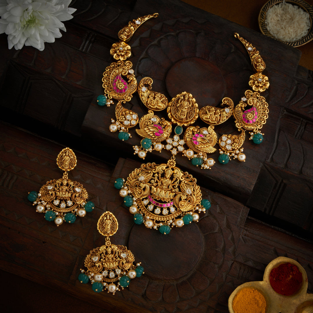Amolik Lakshmi Necklace Set