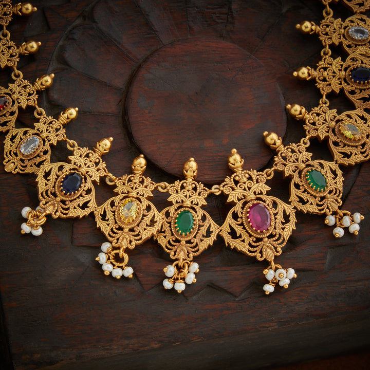 Regal Nine Gems Necklace Set
