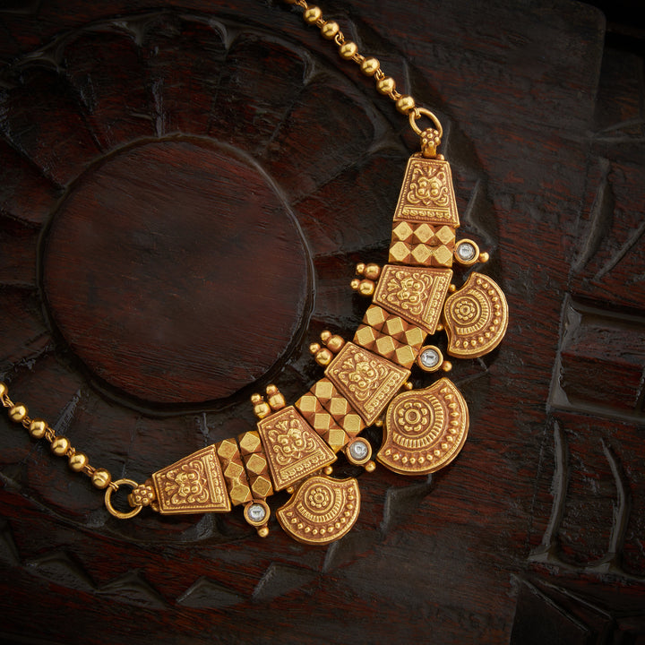 Floral Half Moon Necklace Set